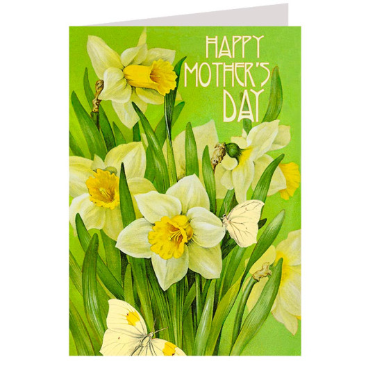 Yellow Daffodils Mother's Day Card ~ England